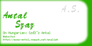 antal szaz business card